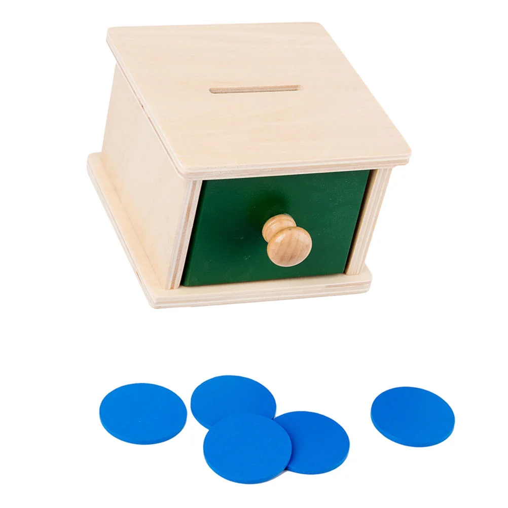 Lehrmittelbox Kindermünze Baby Kinderspielzeug Magnetisches Holz Fidgets Interaktiv