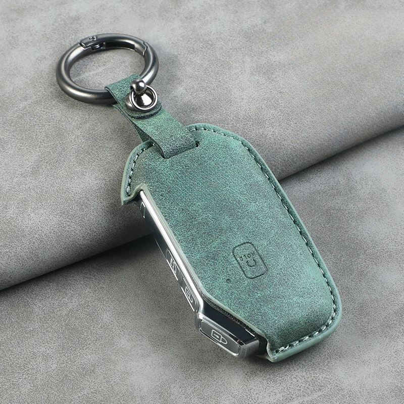5 Buttons Leather Car Key Case Cover Shell for Kia Telluride Telluride SX 2021 Sportage R 2022 K5 GT Line 2021 Seltos 2020