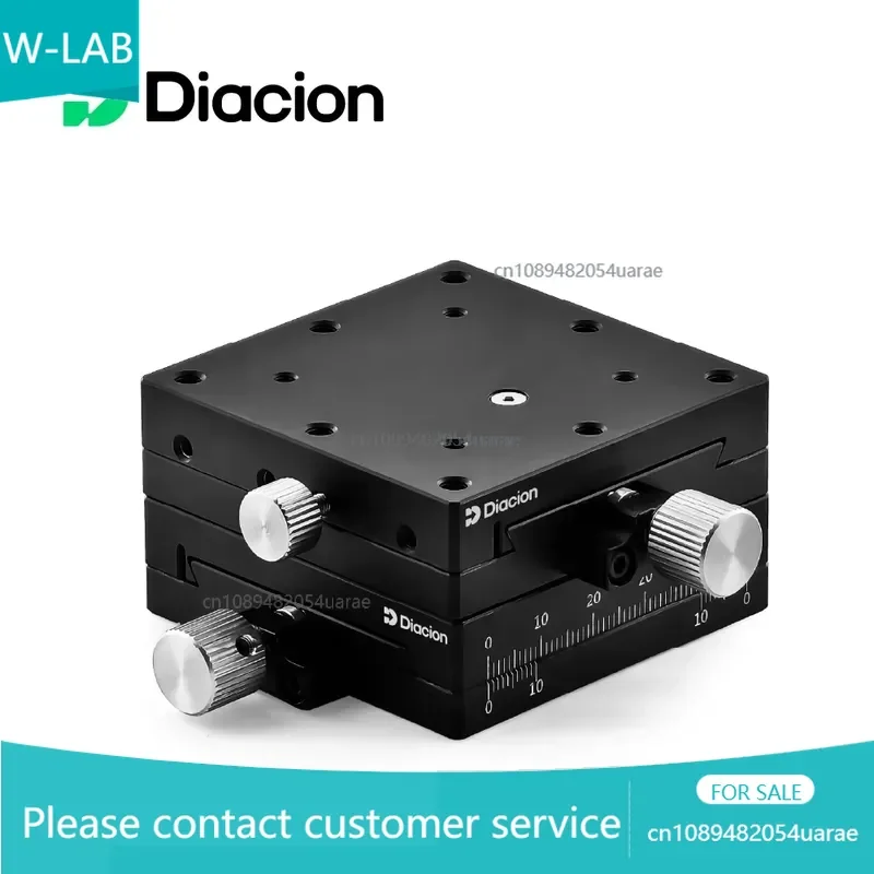 Diacion WEXY60 Optical Instruments 60*60mm Dovetail XY-axis Sliding Blocks Long Stroke Feed Screw Align Stage Manual