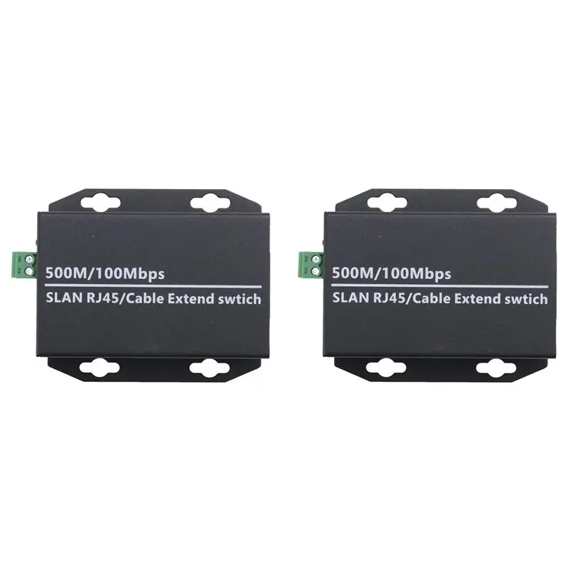 2Pcs Ethernet IP Extender Over Coax HD Network Kit Eoc Coaxial Cable Transmission Extender For Security CCTV Cameras(A)