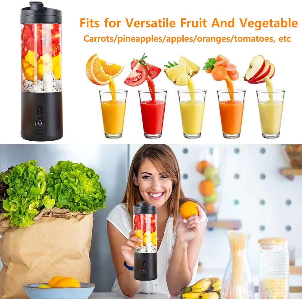 Portable Blender Smoothies 530Ml Personal USB Rechargeable 150W Mini Fresh Juice Blender For Smoothies Electric Juicer Mixer