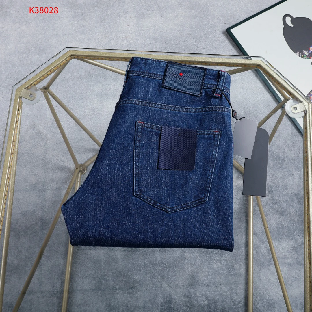 OECHSLI Jeans Thin Cotton Men 2026 Spring Summer new breathable zipper embroidery comfortable casual Big size 30-40 long Pants