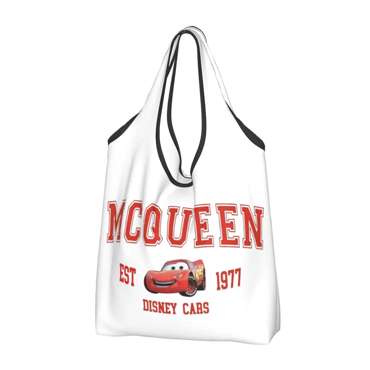 Sally I'm Lightning Cars Shopping Bag Foldable Grocery Tote Bags Large Capacity Mcqueen Handbag Washable