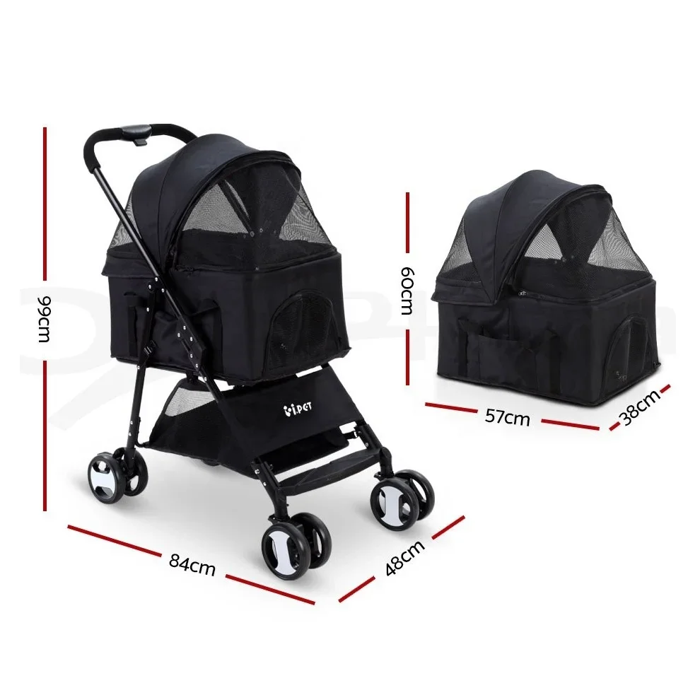 

Luxury Folding Pet Stroller Dog /Outdoor Dog Strollers Pet Trolley for sale / Pet Strollers Carrier Travel with Large Wheels