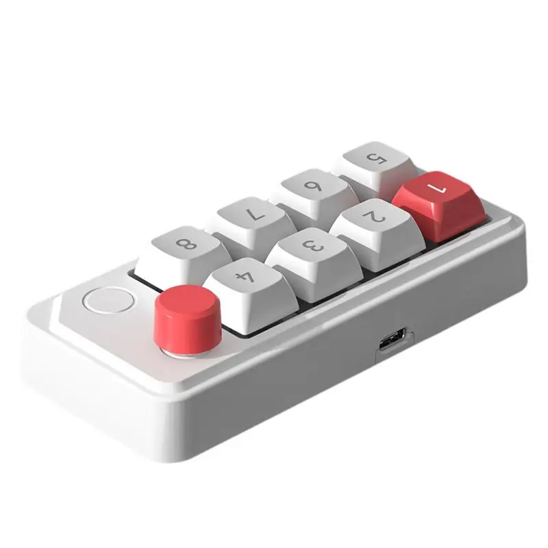 A53M-Hot-Swap Full Keys 8-Key Wired Gaming Mini Keyboard 12 Lighting Effects Macro Definition Dual Type-C For Gamers B