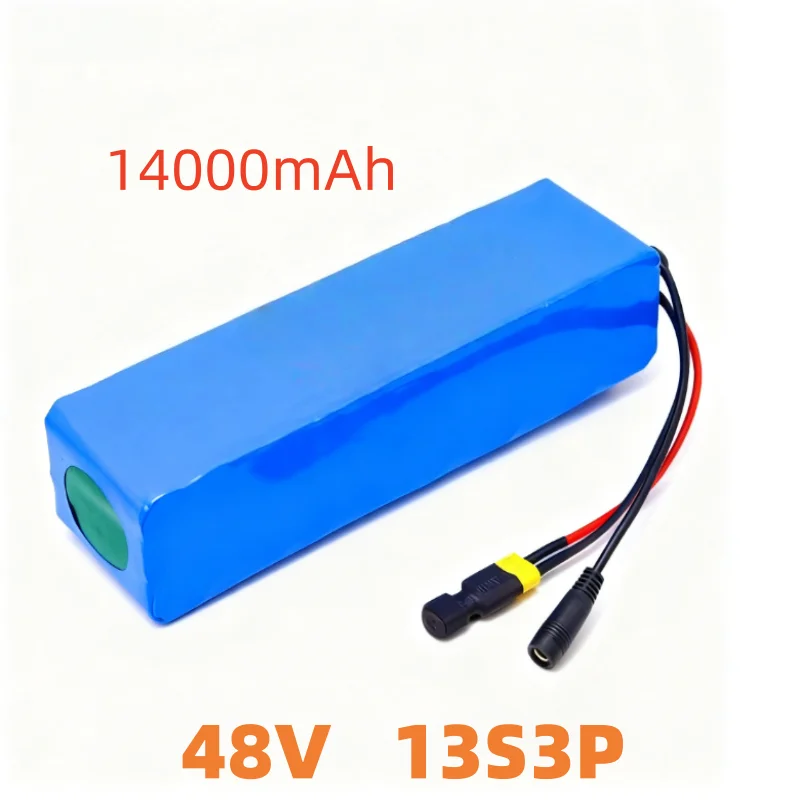 

High Quality 18650 Cells 48V 14Ah Lithium Ion Battery Pack 13S3P with BMS Protection & 54.6V Charger Safe Long Lifespan