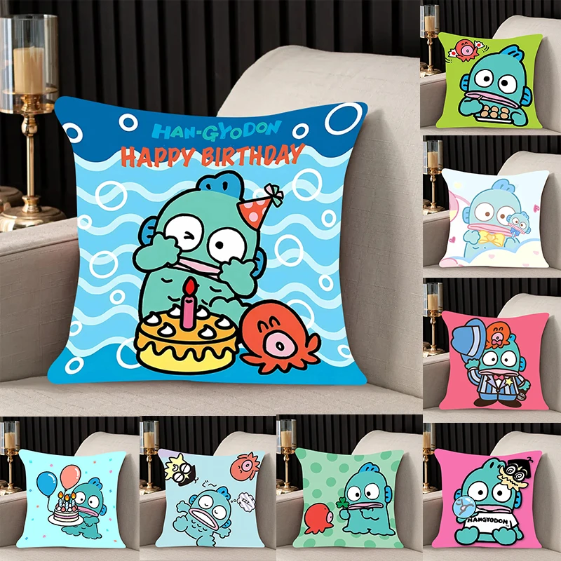 

home decor Pillow Cover hangyodon iving room bedroomo office car 45x45 Dakimakura Throw Pillows Square Pillowcase Girl gift