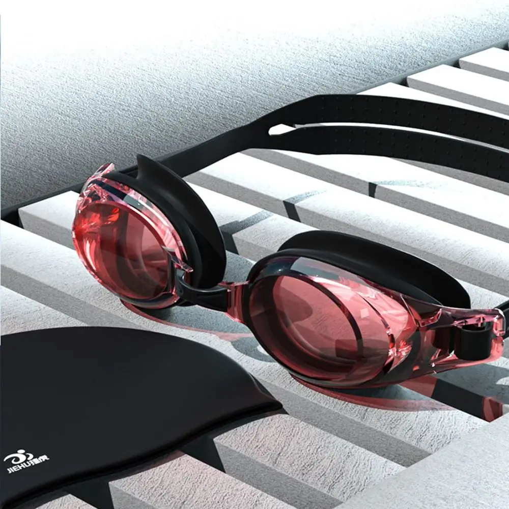 Gafas de natación antivaho de 0 ~-9,0, gafas de natación con montura de espejo de silicona, ajustables y rápidas, sin fugas