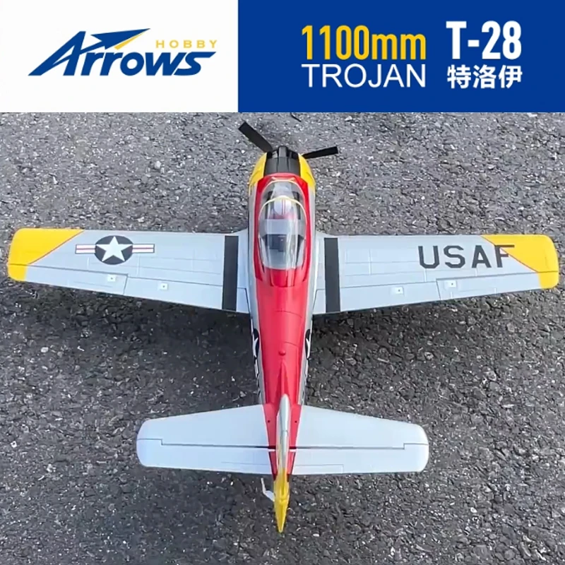 

Blue Arrow 1100mm T-28 Remote Control Model Fighter Assembled A Model Airplane With A Single Wing Under The Fixed Wing PNP