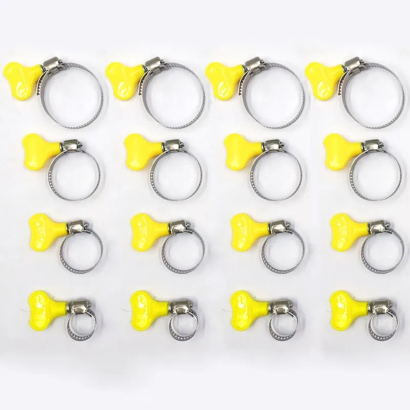 9 pcs 13-19mm Handle Pipe Clamps, Stainless Steel Material for Home Water Pipe Fixing, Multipurpose, Versatile