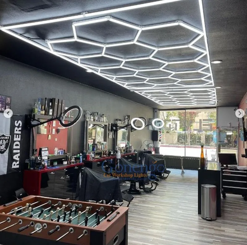 

Modern Garage Indoor Gym Barber Shop Ceiling Light Commercial Honeycomb Led Lighting 6500K
