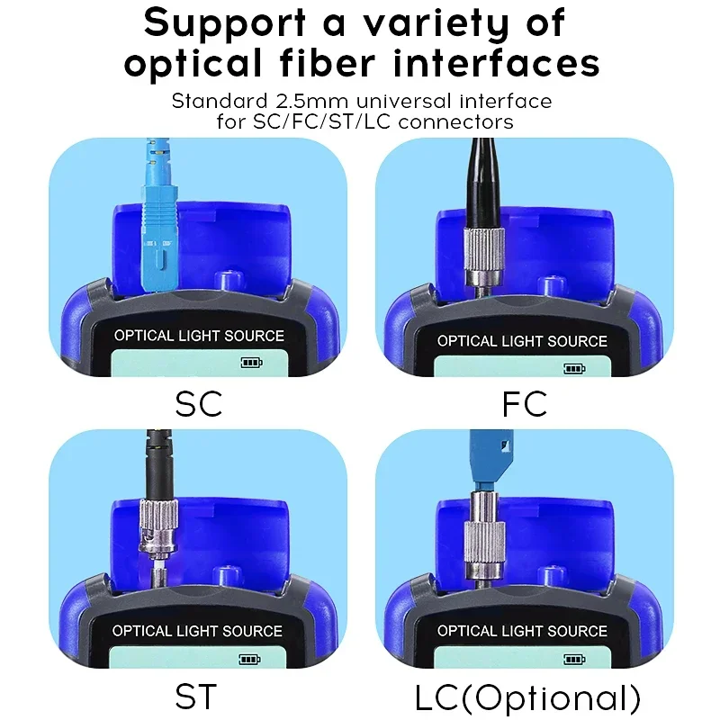 COMPTYCO مصدر ليزر الألياف الضوئية AUA-MC1315 القابل لإعادة الشحن 1310 / 1550nm مصدر الضوء البصري مع ضوء LED