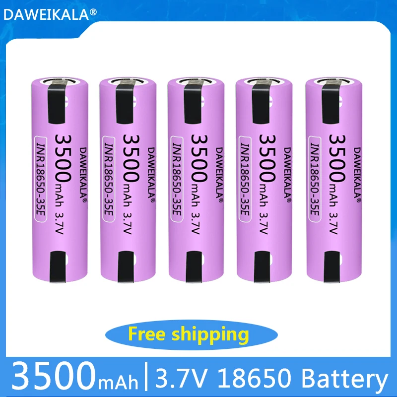 2023 New Daweikala 35e 18650 3500mah High Power Discharge Chargeable Battery High Power Discharge, 30a High Current + DIY Nickel