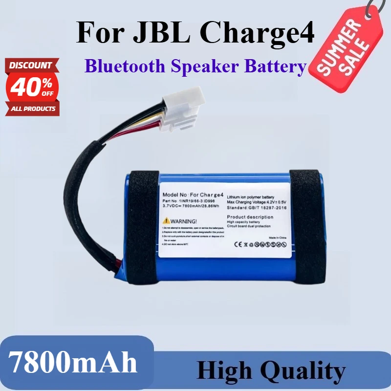 

High Quality Bluetooth Speaker Battery 3.7V 7800mAh/10200mAh For JBL Charge 4 Brand New Replacement Battery