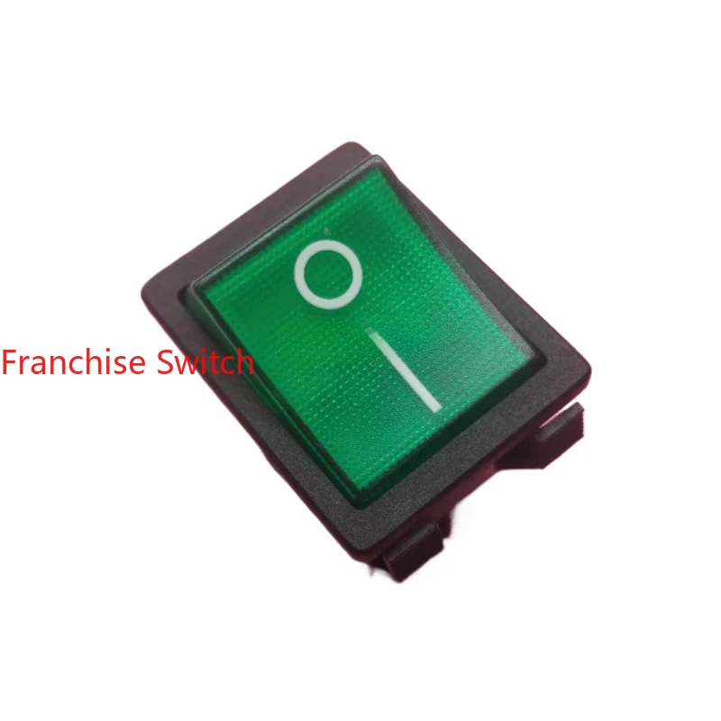 10PCS R5 boat-shaped power switch green light button 2nd gear 220V16A rocker touch 25 * 32MM