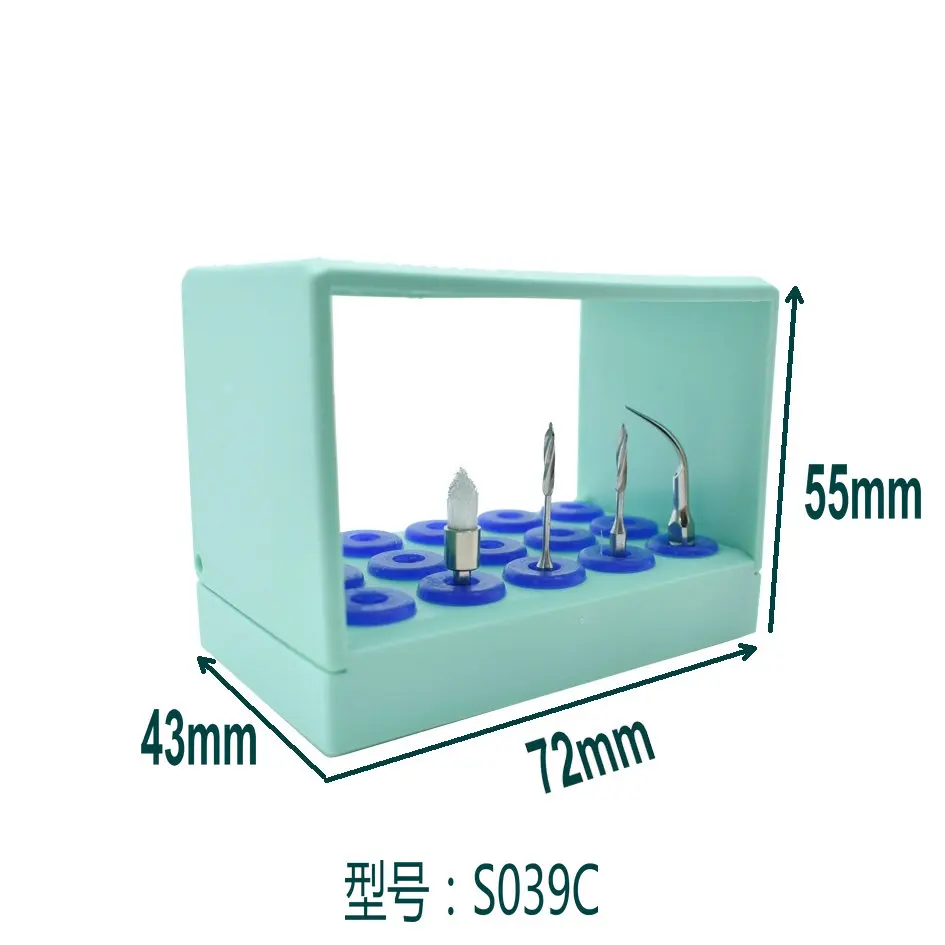 

15 Holes Dental Scaler Tips Disinfection Holder Nails Storage Box Odontologia Low Speed Burs Stand Dentistry Tools