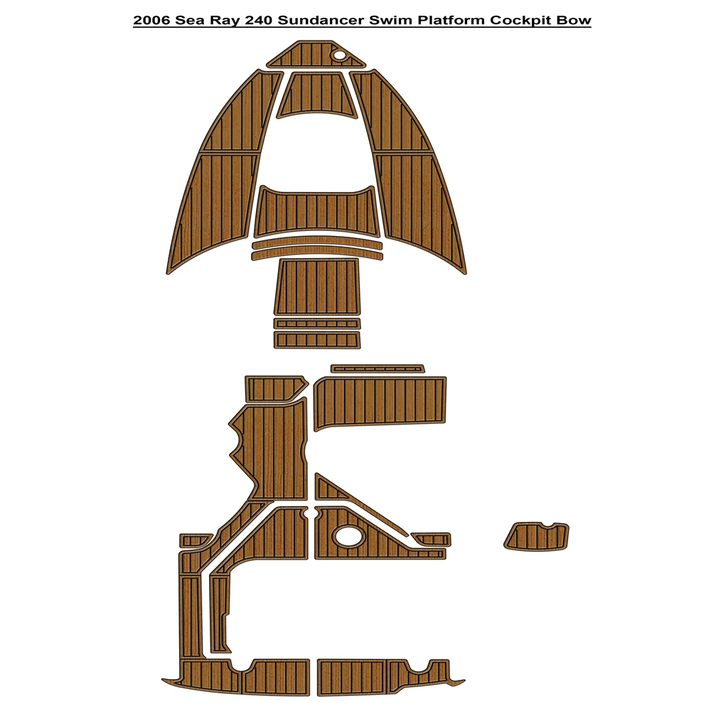 

2006 Sea Ray 240 Sundancer Платформа для плавания Кокпит Носовой коврик Лодка Пена EVA Искусственный тик Дека Напольный коврик SeaDek MarineMat Gatorstep Style
