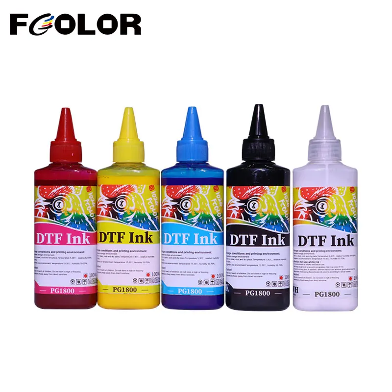 Fcolor DTF Ink PG1800 100ml*6 DTF Transfer Film Ink Set for Epson L1800 DX5 DX7 L805 L800 I3200 XP600 A3 DTF Printer