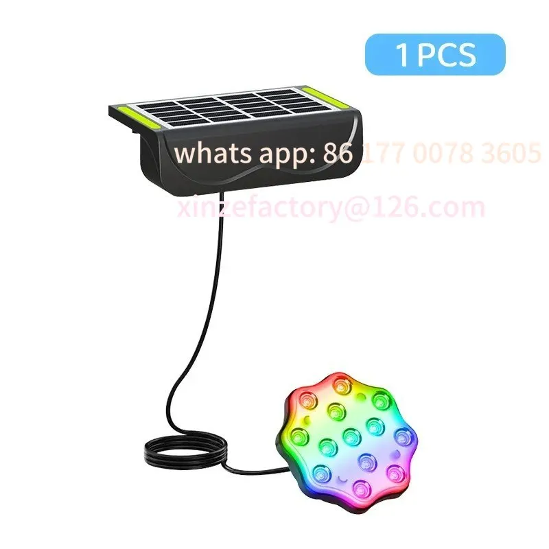 

Customizable Solar Pool Lights Solar Powered Submersible LED Lights With Remote IP67 Waterproof Swimming Pool Light For Frame