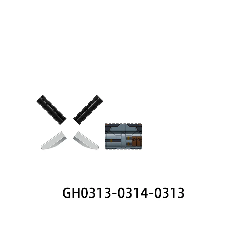 The Sword Action Figures Equipment Pants Hair Parts Model Blocks MOC Bricks Set Gifts Toys GH0313-GH0314