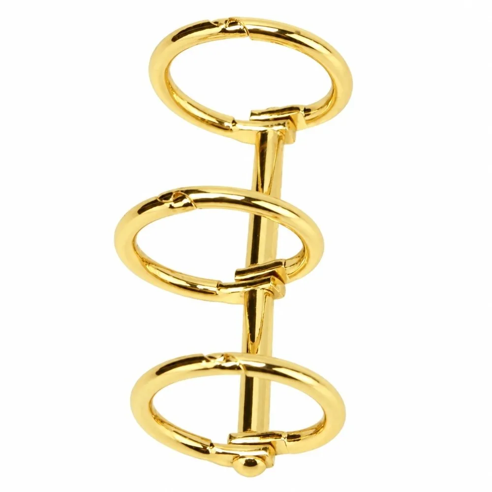 12 pcs Metal 3 Ring Binder Loop 3 Holes Openable Metal Book Ring Circular Reusable Loose Leaf Ring Notebook Binding