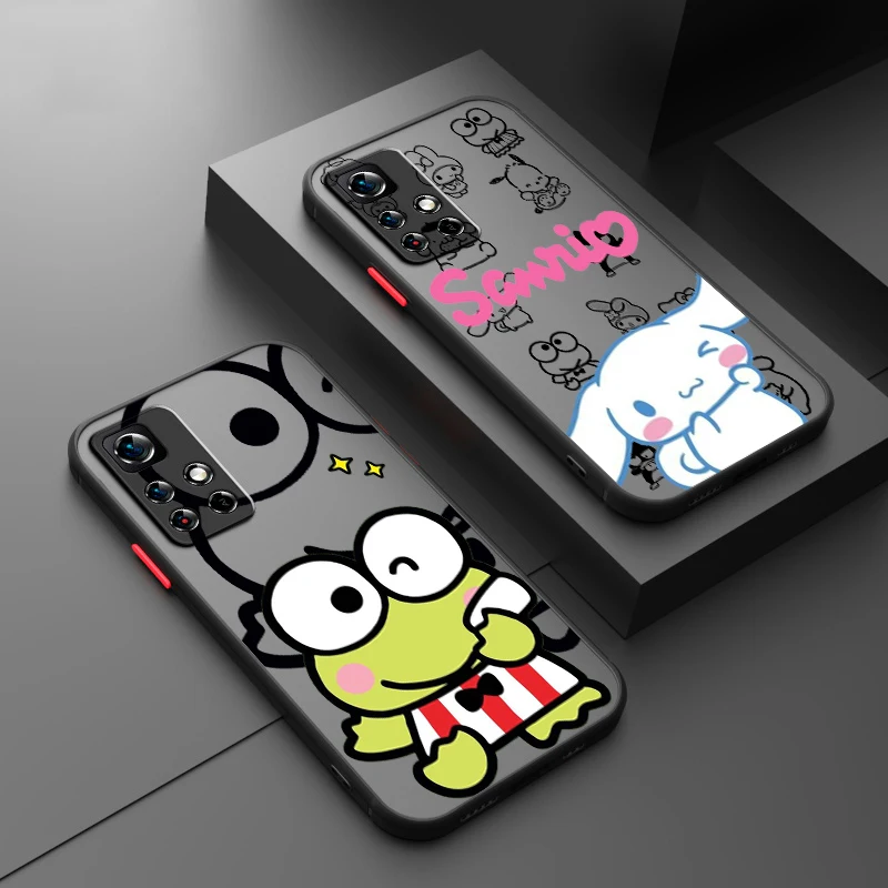 Kero Kero Keroppi Hello Kitty Frosted Translucent For Redmi 8 8A 9A 9C 9AT 9 9T 10X 10A 10C 10 11A 12C 12 13C 5G Funda