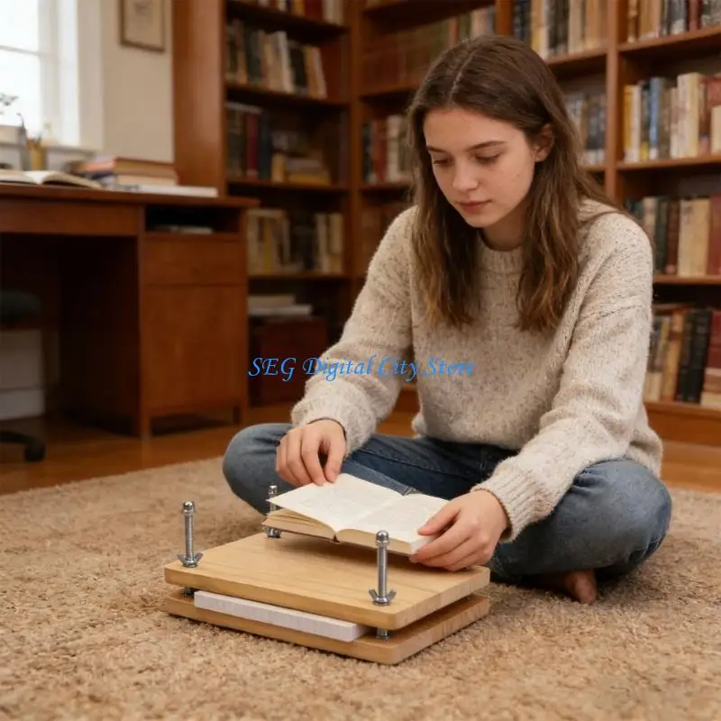 U75B Flexible Wooden Craft Press Tool For Bookbinding Paper Leveling And Creative DIY Projects