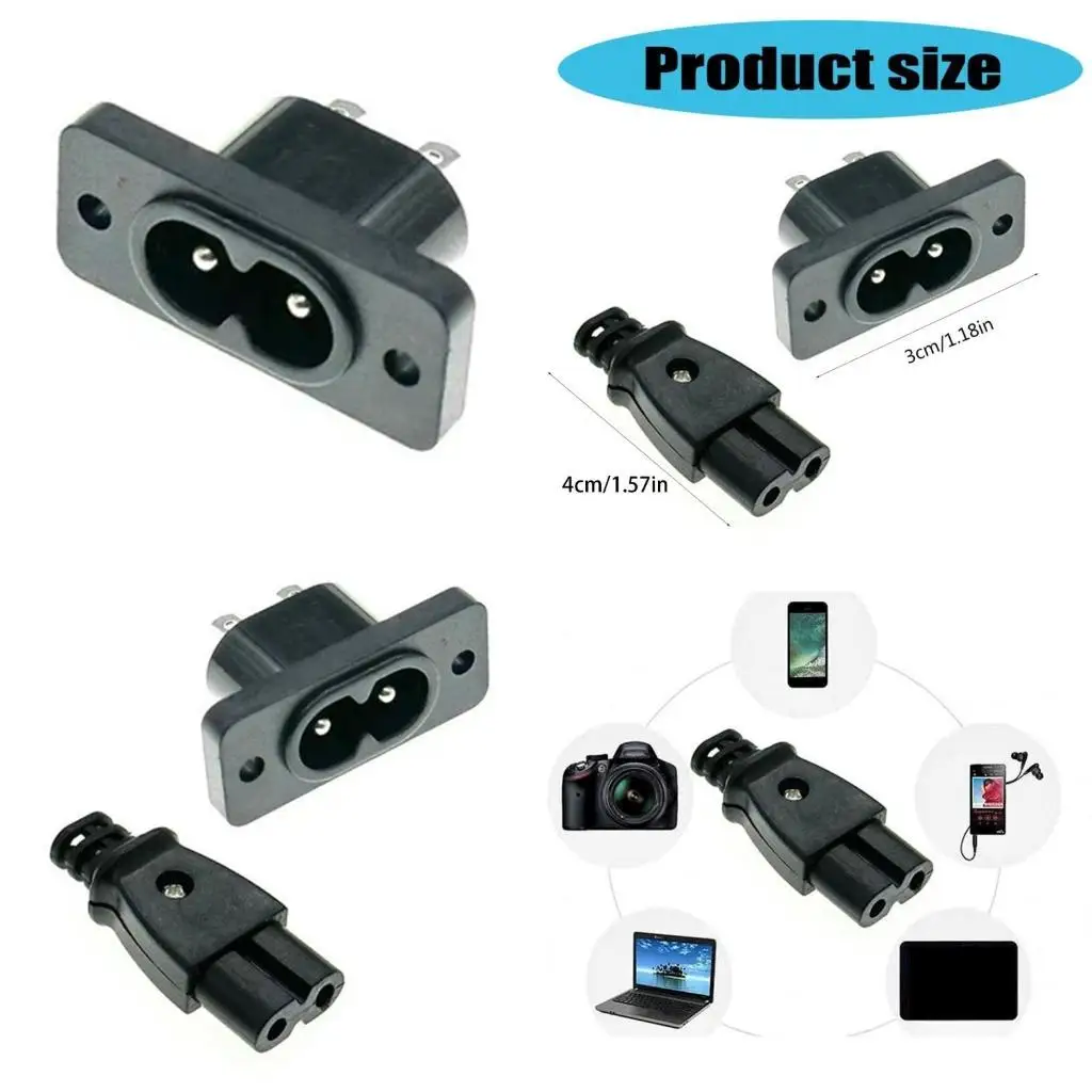 

Y1UB Safe And Reliable C8 Panel Mount Plug Adapter For Electronics Enthusiasts