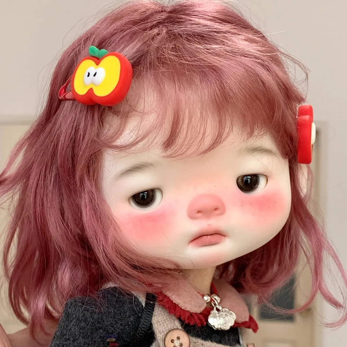 SangN 1/6 Bjd 인형 GLXiaoLiu 블라이스 초수준 여가 감각 큰 머리 큰 눈 아기 얼굴 하트 눈받침 볼 조인트 인형 재탄생 