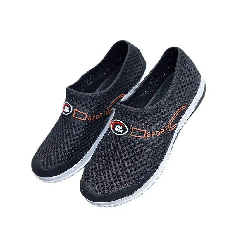 Men's Driver Sandals Summer 2025 Slip-On Outdoor Wear Breathable Soft Bottom Hollow out Design PVC Upper EVA Insole Flat Heel