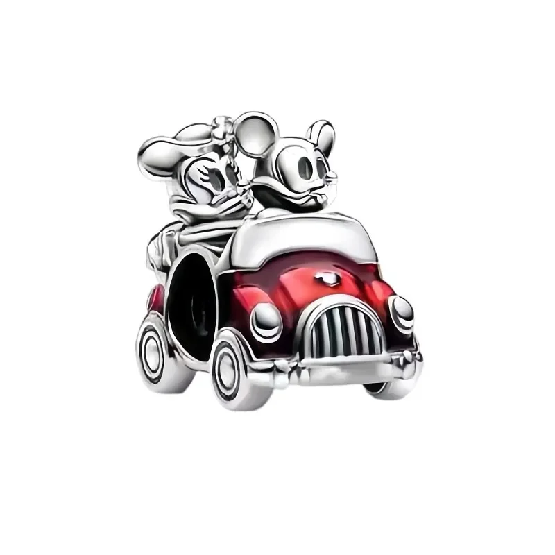 Disney 925 Silver Mickey Minnie Charms Mary Cat Stitch Beads fits Pandora bracelet original charm jewelry accessories 2024 New