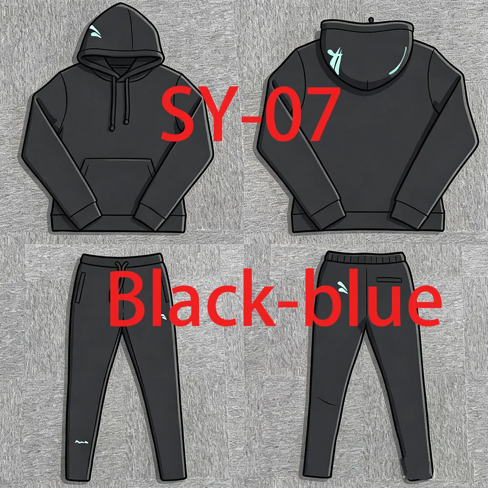 

SY-07 Tracksuit Cotton Hoodies Trousers Sets for Men Jogging Streetwear Men Women Clothing Y2k Autumn Winter Tops Pants