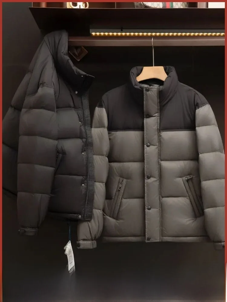 Pesado premium du down jaet masculino busin casual gola fofa 90 branco du pena casaco quente à prova de vento