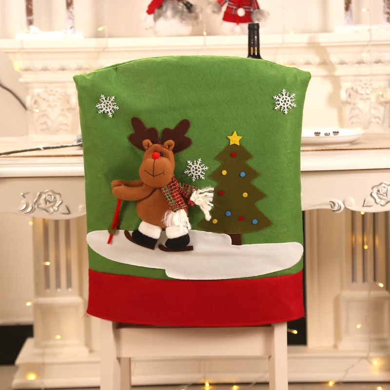 

Christmas Decorations New Christmas Chair Set Santa Claus Ski Chair Set Christmas Table Party Dress