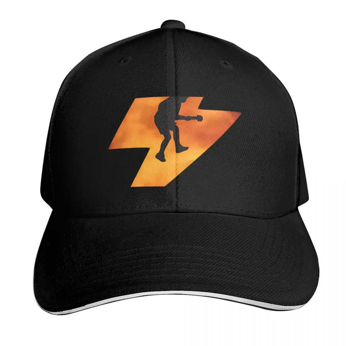 Angus Young High Voltage Baseball Cap Six Panel Structured Crown Sun Protection UPF 50+ Breathable Mesh Back