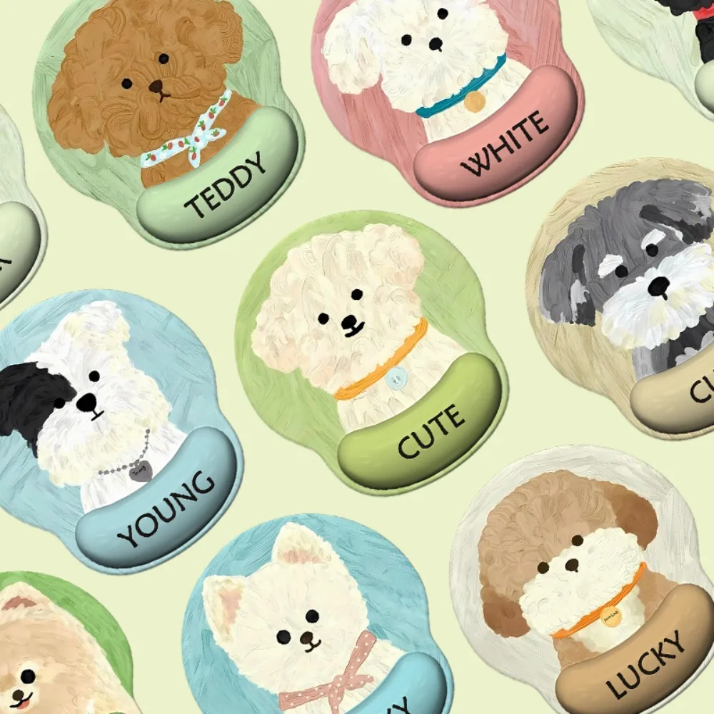 Tappetino per mouse simpatico cucciolo Tappetino per mouse antiscivolo in gomma naturale Lockedge Cartoon Dog Office Home Computer portatile Tappetino per mouse portatile piccolo