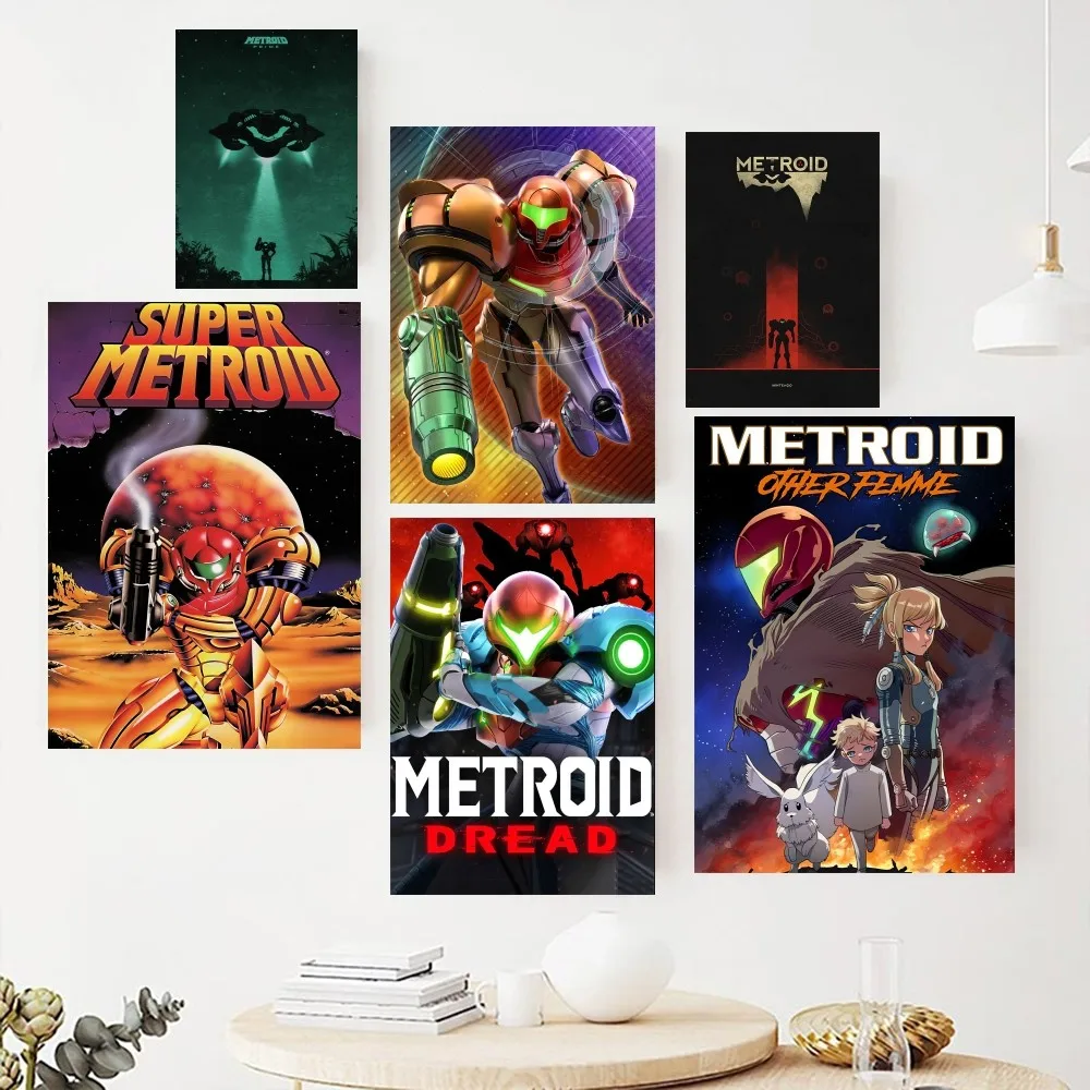 Game M-METROIDS Poster Paintings on The Wall Picture for Living Room Interior Painting Room Decoration