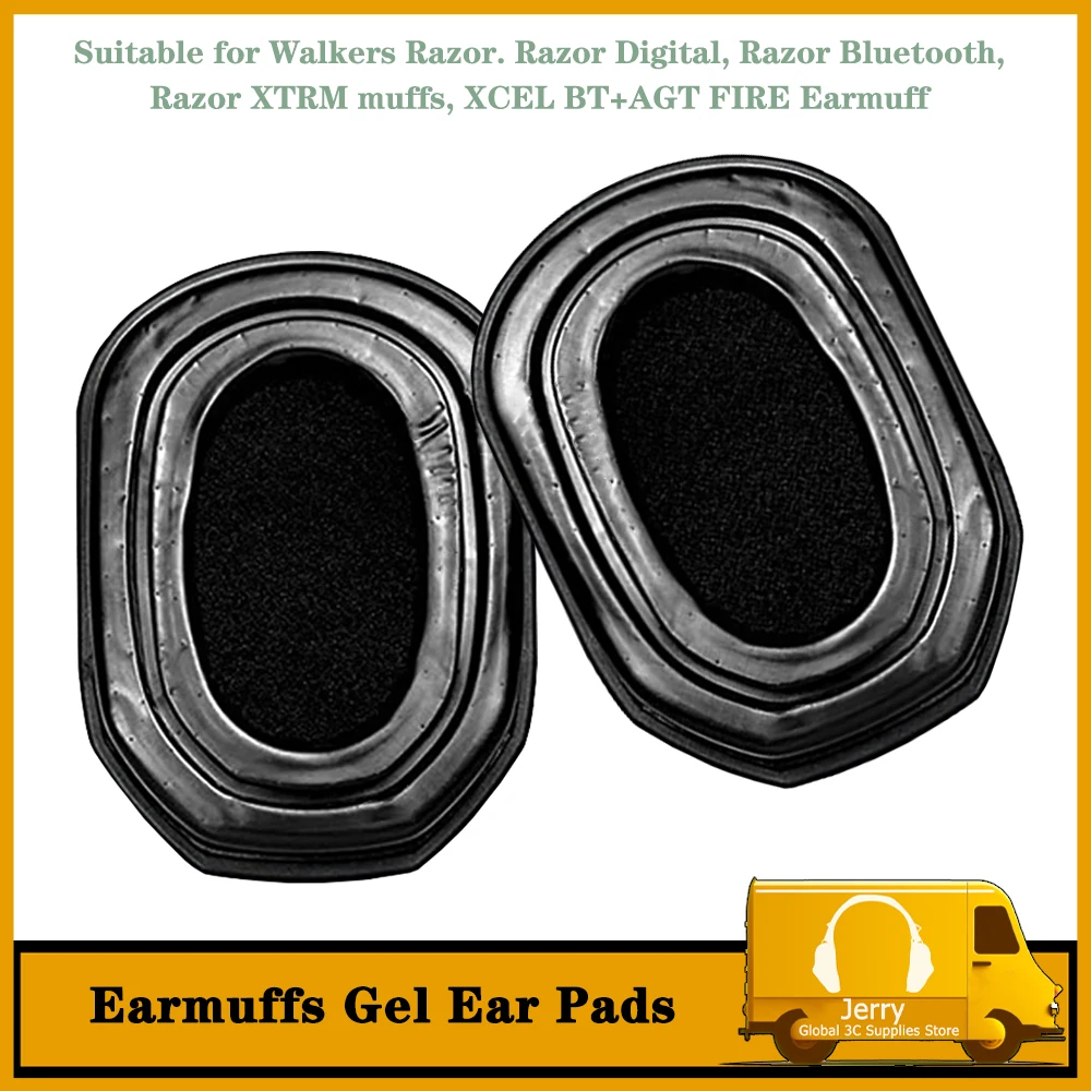 

1 Pair Silicone Gel Ear Pads，for Walkers Razor,Razor Digital,Razor Bluetooth,Razor XTRM,XCEL,XCEL BT+AGT FIRE Earmuff Update