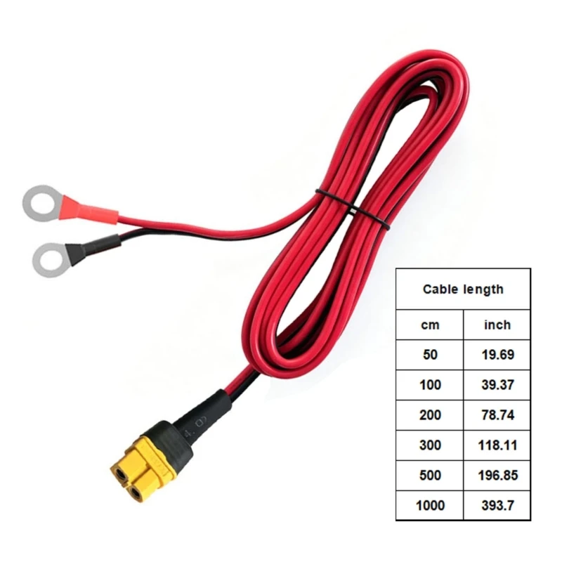 Battery Charging Cable with 8 mm Post Ends, Two-Wire Polarity Layout for Model Packs, FPV Use, Solar Wiring Task 896C
