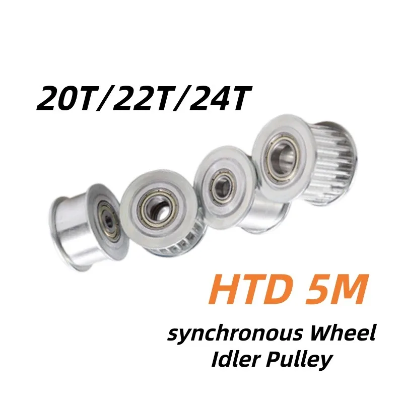 HTD5M Timing Pulley Idler Pulley 20T 22T 24Teeth AF Type Bore 5/6/7/8/10/12/15mm Belt Width 10/15/20/25mm 5GT Synchronous Wheel