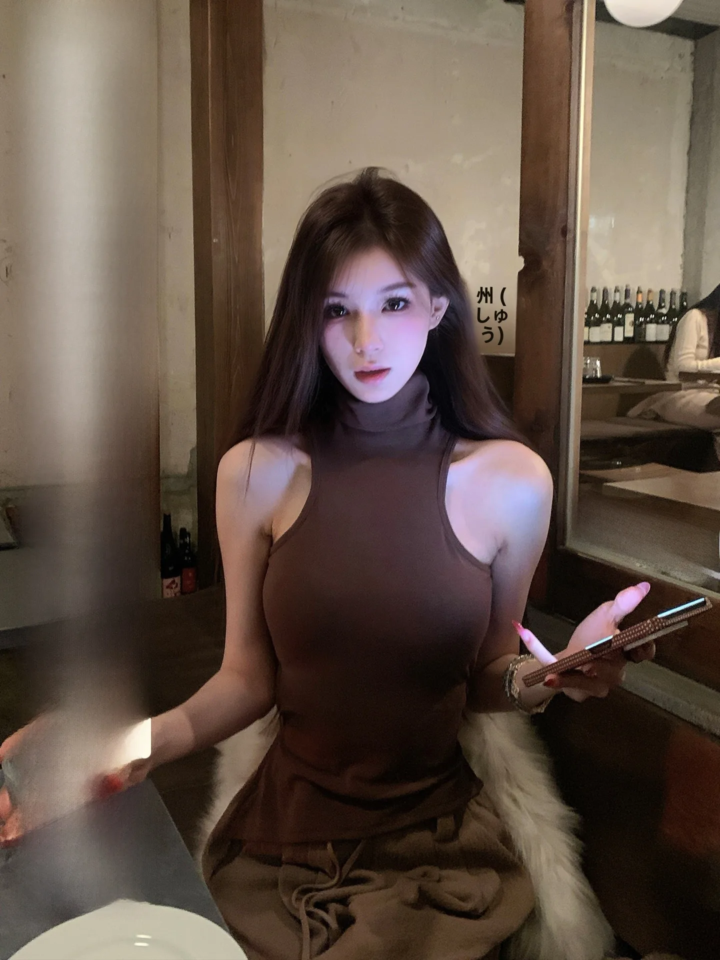 

Sweet Simp Pie ay Tonic Bar High Collar Svel ort Pure Color Hanging Ne Vest Strap Women Spicy Girl Sle Casual...