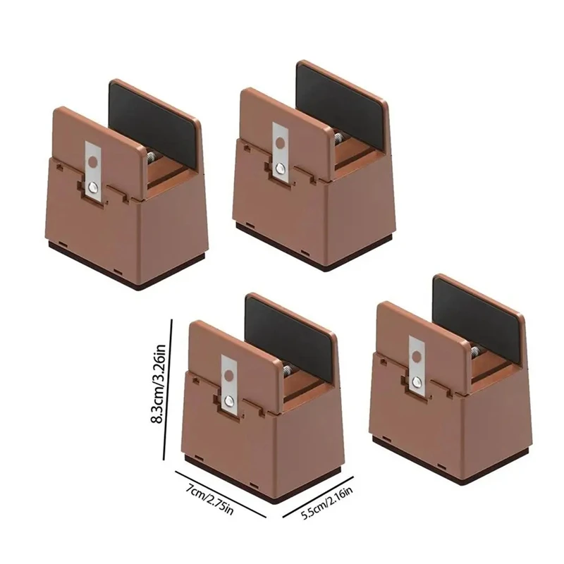 Elevadores de pies de silla con abrazadera de tornillo, altura ajustable, servicio pesado, mesas de sofá, cama, elevadores de muebles
