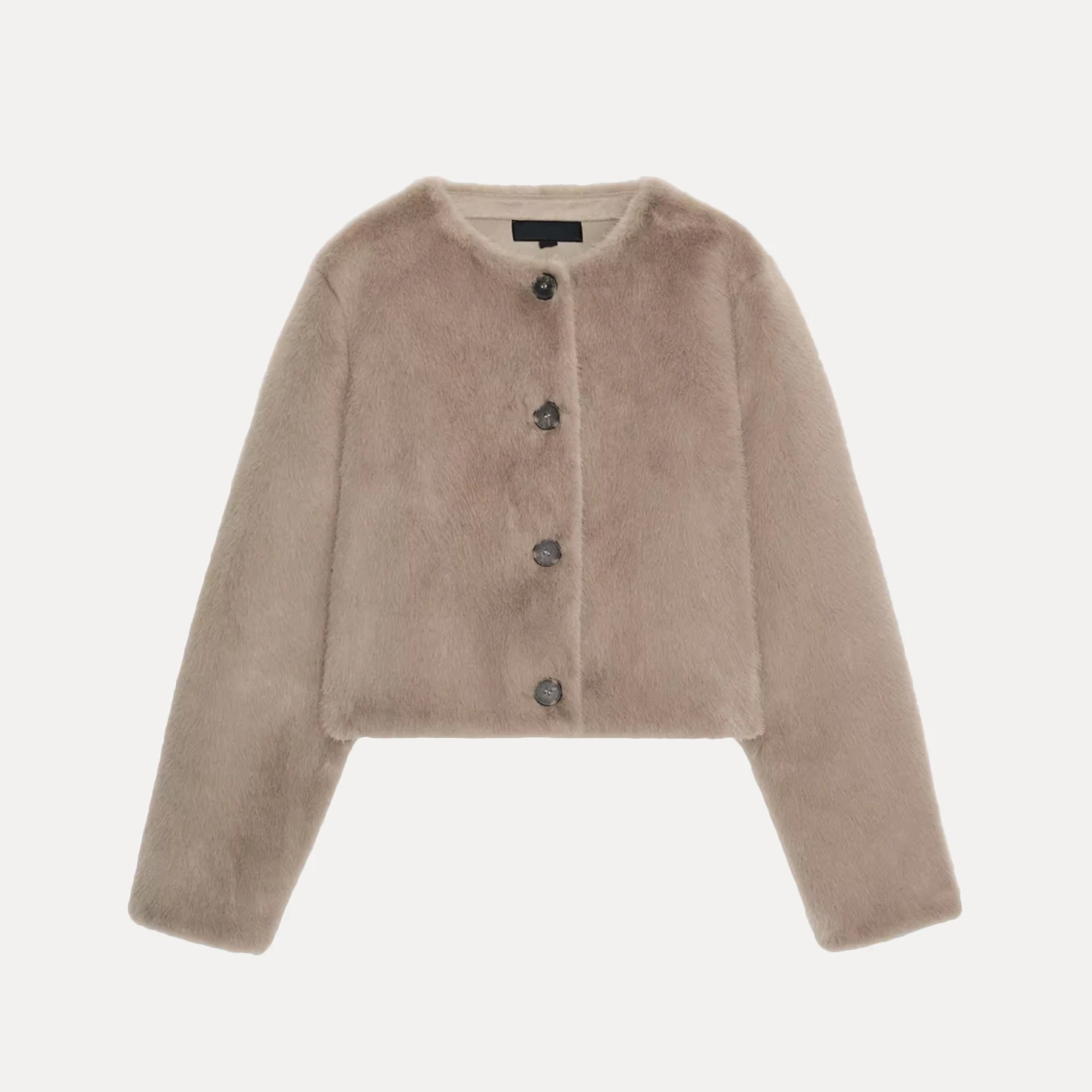 Ele ort vêtements d'extérieur effet fourrure artificielle pour femmes décontracté Sle Long Sve rond Ne manteau coupe ample par Z