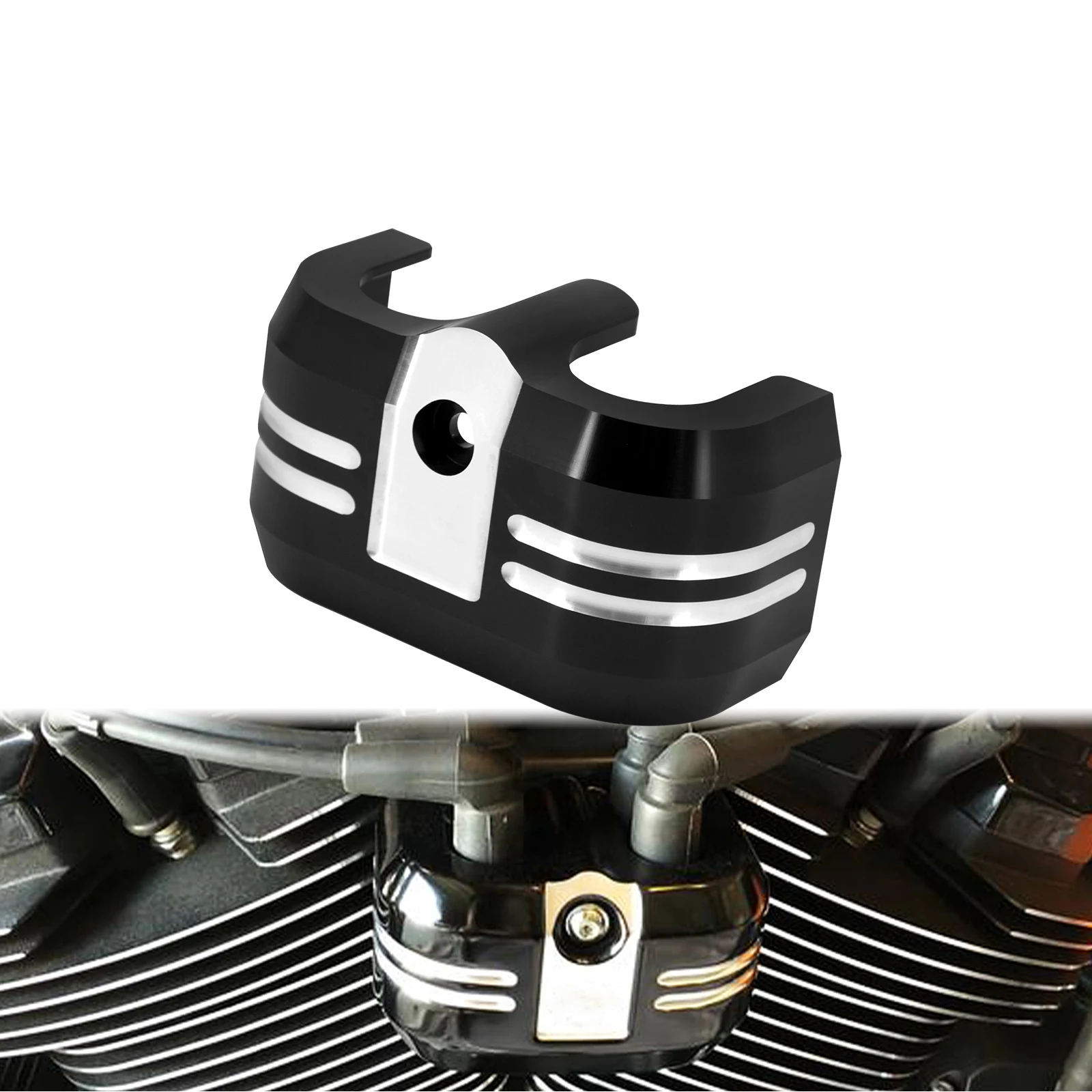 Motorrad CNC Aluminium Spulenabdeckung Passend für Harley 18+ Softail (außer FLI) & 25+ Touring Street Fat Bob Breakout 2018-2025