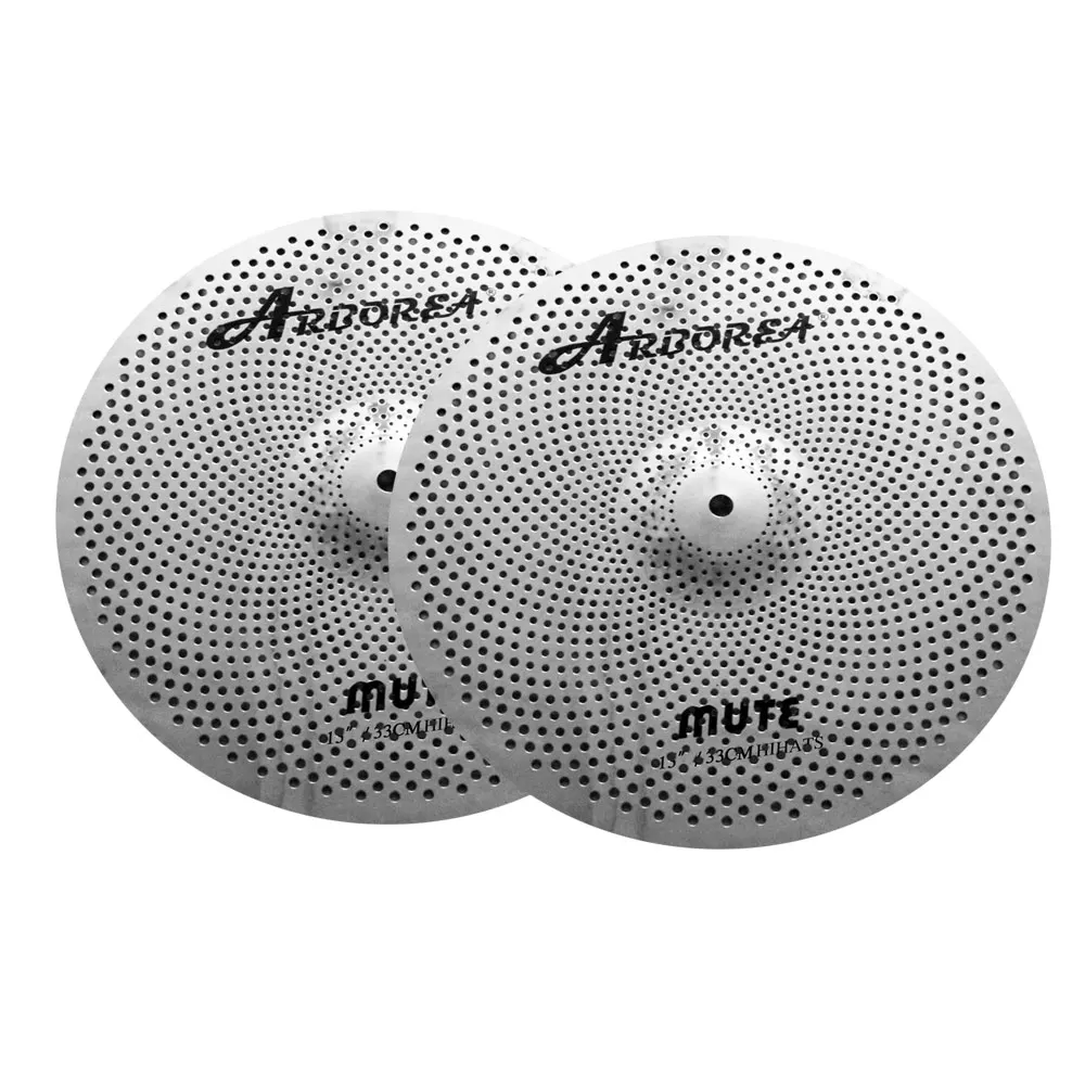 Màu Bạc Khối Lượng Thấp Không Gây Nhiễu 13 Inch Hi-Hat Kiêm La Bàn Trong Nhà Thực Hành