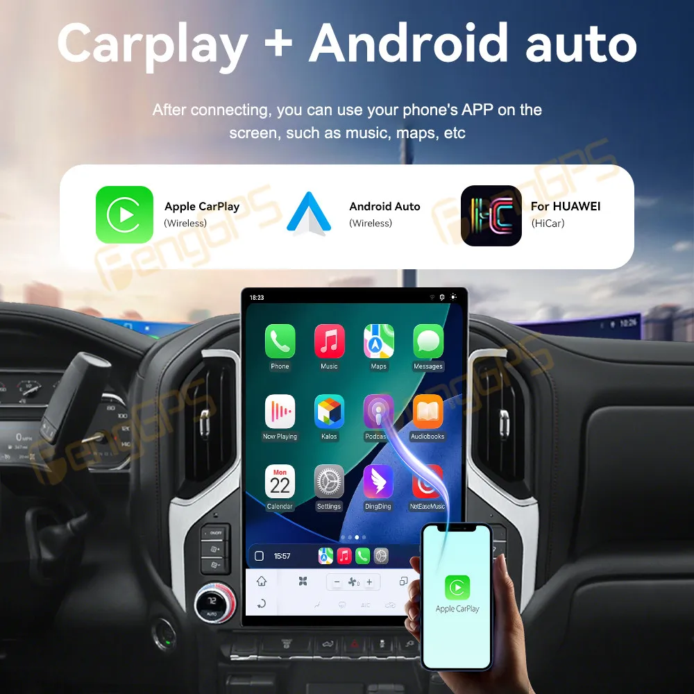 Car Accessories Radio For Chevrolet Silverado GMC-SIERRA 2019-2022 Android GPS Navigation Multimedia Stereo Receiver Head Unit