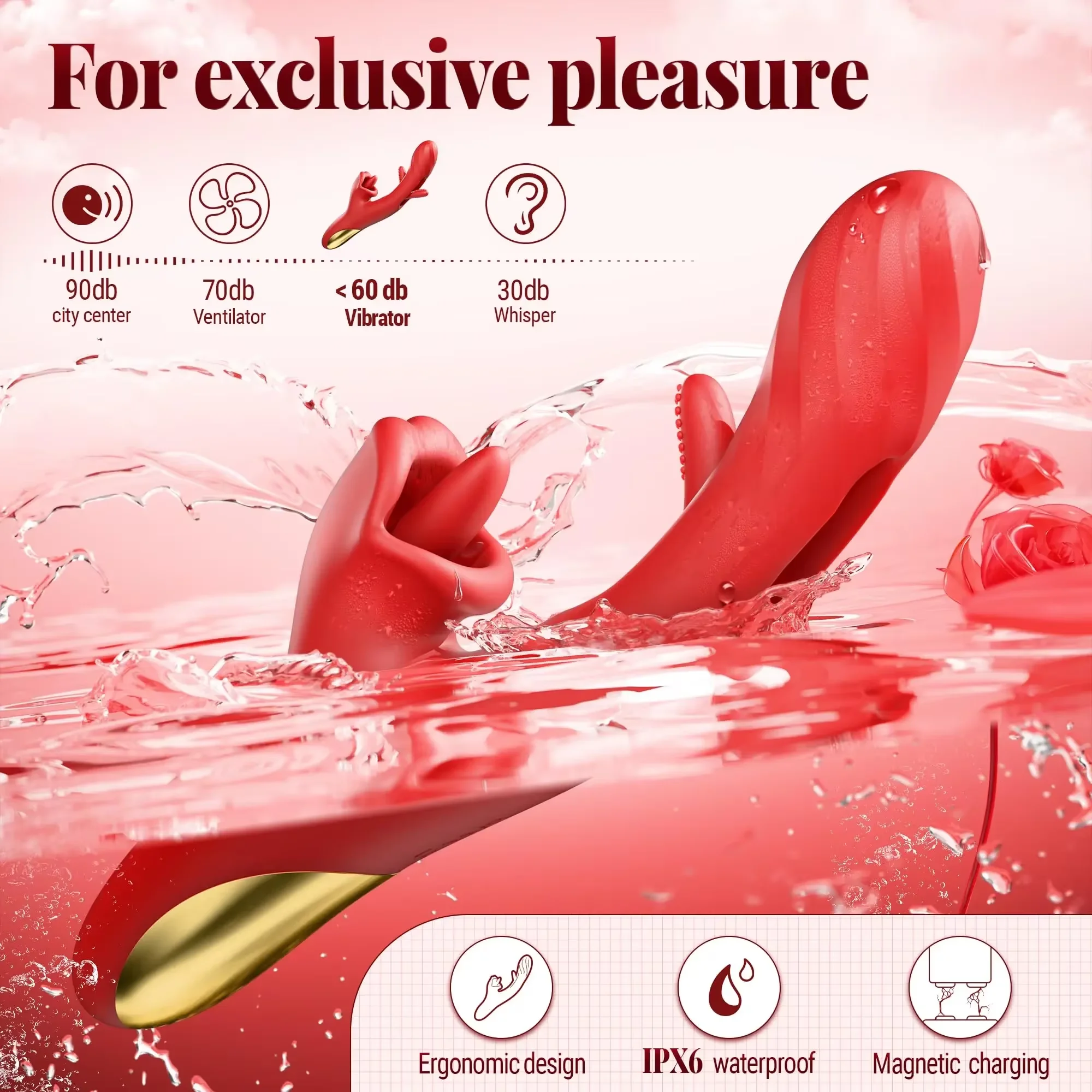 2 in 1 Tongue Thrusting Dildo Vibrator for Women 360 Rotating Clitoris Licking Flapping Stimulator G Spot Sex Toys for Adult 18+ - Image 6