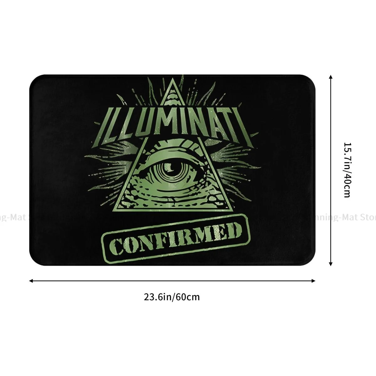 Illuminati Non-slip Doormat Confirmed Eye In The Pyramid Living Room Bedroom Mat Prayer Carpet Flannel Modern Decor