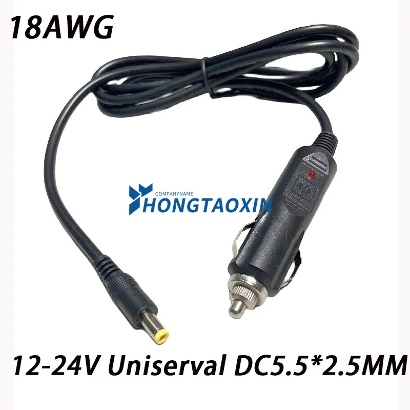 12V 24V Car Cigarette Lighter DC 5.5*2.5MM Plug Charger Power Cable Universal For Car GPS Monitor Camera 3M Adapter Cord Lead