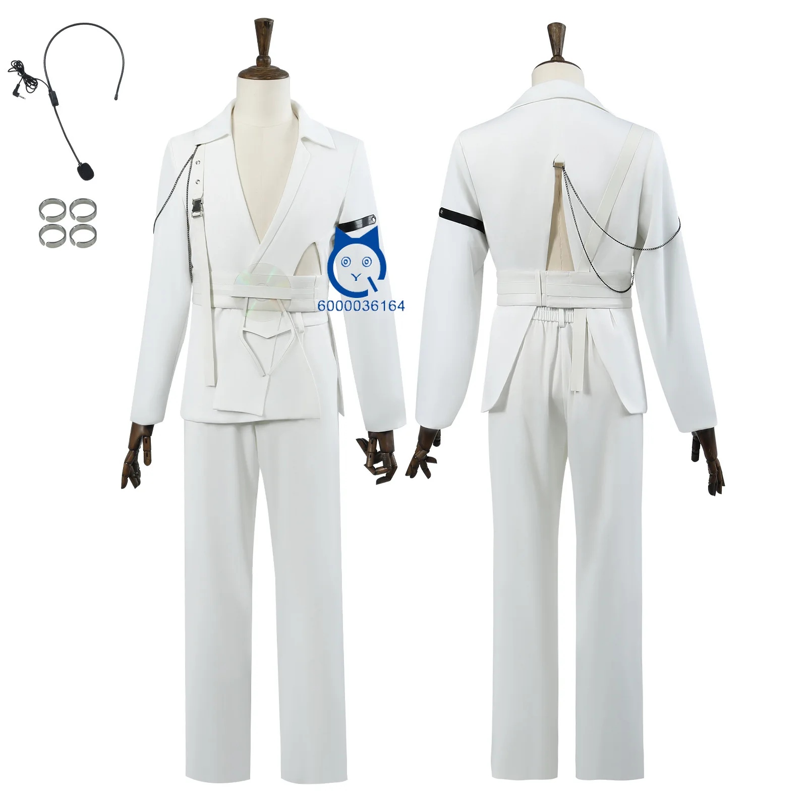 Anime AlienStage R7 Luka Cosplay Kostüm Anime Anzüge Kleidung Rolle Spielen Leistung Uniformen Weiß Blau Halloween Party Comic-Con